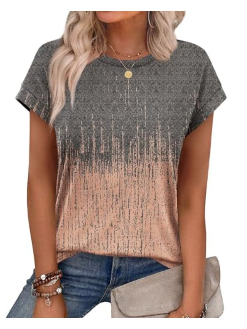 Womens Cap Sleeve T-Shirt Loose Fit Tunic